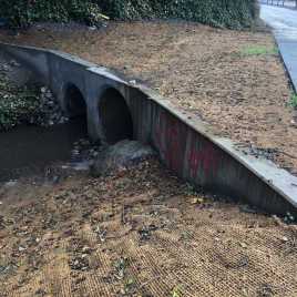 CULVERT INLET END AFTER REHABILITATION WITH INFRASTEEL