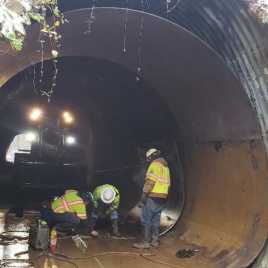 LINER LARGE ENOUGH FOR VEHICULAR PASSAGE
