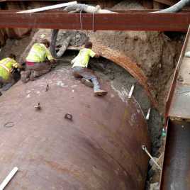 SEALING END PRIOR TO GROUTING